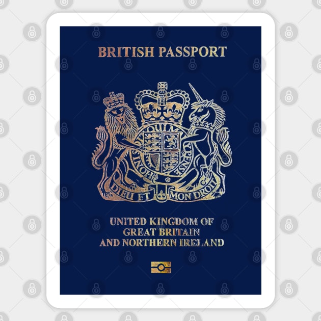 UK Passport - Vintage Style Design (New Version) Sticker by DankFutura